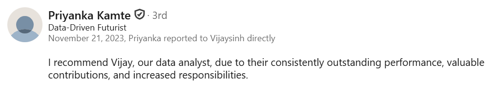 LinkedIn Feedback 4